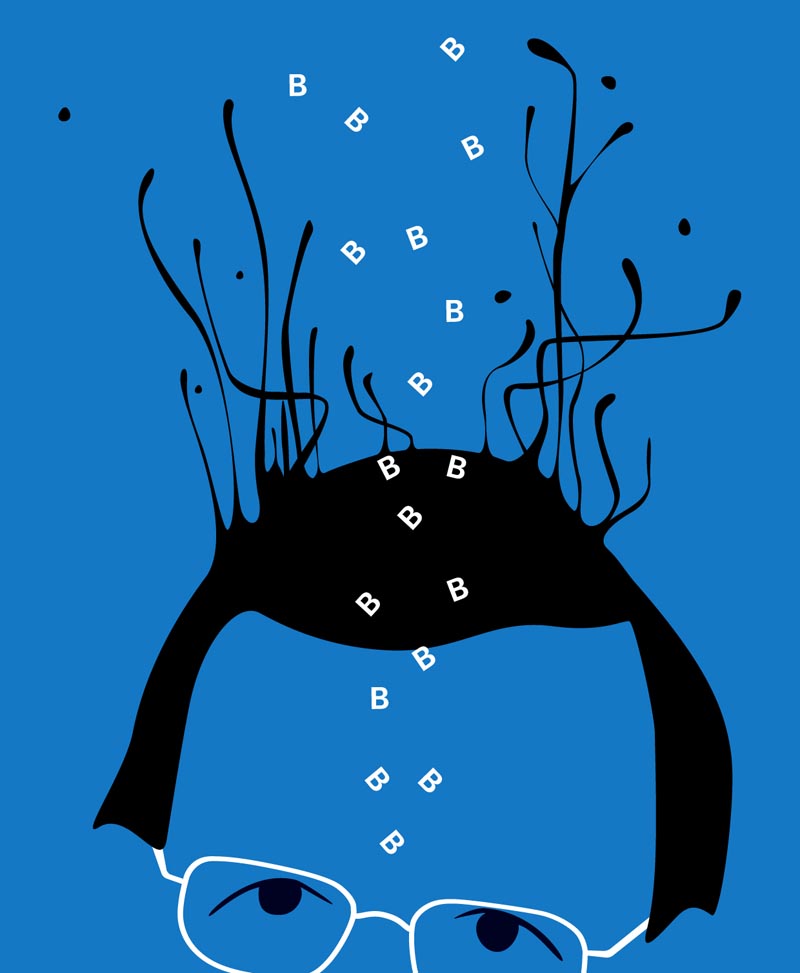 Rajoy undico at the bottom of the sea. Oil spills come out of his hair.